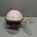 Quickool Open Face Motorcycle Helmets, DOT Approved 3/4 Moped Helmet Dual Visor Quick Release Buckle, Motorcycle Helmets for Adults, Vintage Helmets for Moped Scooter (Medium, White)