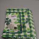 3 x XCHI Green Plaid Four-Leaf Clovers Shamrocks Horseshoes St. Patrick's Day Table Runner Table Decoration for Party Home Kitchen Dining Holiday Decor 13x72 Inch