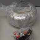 Industrial Semi Flush Mount Ceiling Light Oil Rubbed Bronze, 800 Lumen LED Bulb Included, Clear Glass Shade Ceiling Light Fixture, Light Fixture for Hallway Bathroom Bedroom, Hanging Light Fixtures