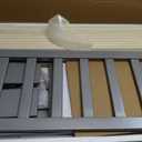 Dream On Me Brookside Toddler Bed, Low Floor Wooden Bed, Side Safety Bed Rails, GREENGUARD Gold & BSA Certified, Non-Toxic Paint Finish, New Zealand Pinewood, Up to 50 lbs - Steel Grey/White