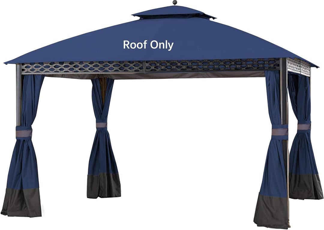 Replacement Cover for 10X12Ft Oakmont Gazebo L-GZ1188PST-A,Pinehurst Gazebo L-GZ1188PST, Navy Blue
