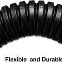 uxcell 3.8 M 20 x 25 mm PP Flexible Corrugated Conduit Tube for Garden,Office Black