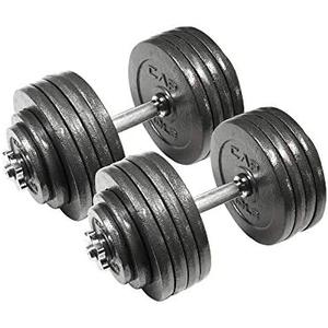 CAP Barbell 200-Pound Adjustable Dumbbell Weight Set, Black