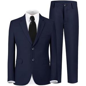 Boys Formal Suit 4 Pieces Set Ring Bearer Outfit Wedding Party Gentleman Tuxedo Dress Up Costume XS