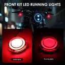 DREAMIZER Motorcycle 1156 Led Turn Signal Lights Front Rear 2 Inch Bullet Smoked Lens Daytime Running Lights Brake Lights Compatible with Harley Softail Touring Dyna Sportster Road King Electra Glide