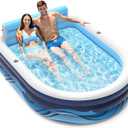 VISTOP Inflatable Pool for Adults or Kids with Seats/Cup Holders Large Thickened Extra Large Toddlers Cool Swimming Pool Family Summer Blow Up Water Pools for Outdoor, Water Party, Garden SPA Tub