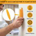 4Pcs Magnetic Stud Finder, No Batteries Required, Easy to Use Wall Scanner Detector Rapidly Locates Screws, Nails & Metal Studs Through Drywall & Wood