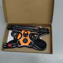 PHOEPET No Pull Dog Harnesses for Small Dogs Reflective Adjustable Front Clip Vest with Handle 2 Metal Rings 3 Buckles [Easy to Put on & Take Off] (S, Orange)