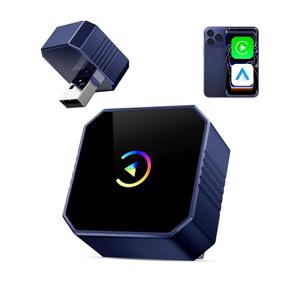 2026 Wireless CarPlay Adapter for iPhone& Android, 2-in-1 Plug and Play Converts Wired to Wireless CarPlay Android Auto, Fast Auto-Connect, Zero Latency, Car Multichannel Amplifiers Blue