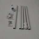 Flag Pole,6FT American Flag Pole & Bracket-Flagpoles for 3 x 5 Flags Holder for House Porch & Outdoor,Tangle Free and Wall Mount Flag Pole Kit (Without Flag,White)