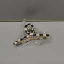 Hair Claw Clips Big Hair Claw Butterfly Hair Claw for Women Acetate Metal Hair Clamps 4.7" Large Hair Accessories for for Long Thick Hair 1 Pcs (Black&White Checker)