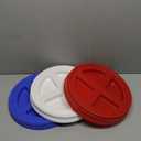 Gamma Seal Lid, Pack 3, Red, Blue, White