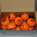 Liliful 36 Pcs Halloween Mini Pumpkin Bucket Jack O Lantern Witch Cauldron Small Spooky Halloween Candy Cauldron Pot Portable Pumpkin Buckets for Party Favors