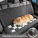 Soulbond Dog Bed for Car Back Seat, Soft Backseat Dog Bed Hammock, Non-Slip Pet Car Seat Cover for Back Seat, Pet Travel Bench Sofa for Cars/Small SUVs/Sedan, Dark Gray