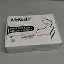 morvally Short Black Wavy Bob Wig with Bangs for Women 16 Inches Natural Synthetic Hair Wavy Wigs