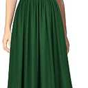 WOOSEA Women Sleeveless Deep V Neck Sexy Mesh Loose Maxi Casual Long Dress, Large, Green