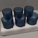 FayuuGem Hobnail Drinking Glasses, 6 Highball Glasses 15 Oz, Embossed Old Fashioned Glassware for Water, Wine, Beer, Juice, Mixed Drinkware (Cornflower Blue)