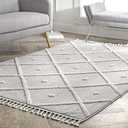 nuLOOM Deyton Diamond Runner Rug, 3' x 5', Grey 