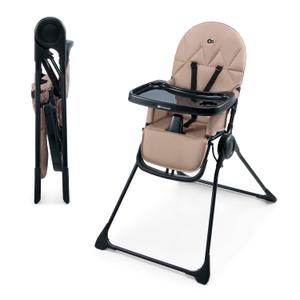 Kinderkraft BINCI Folding High Chair, Beige
Lightweight 11 lb, Compact for Small Spaces and Travel, Adjustable Tray with Cup Holder, Footrest, 5-Point Harness