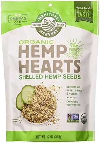 Manitoba Harvest Organic Hemp Hearts Shelled Seed, 12.0 Ounce (Pack of 6)