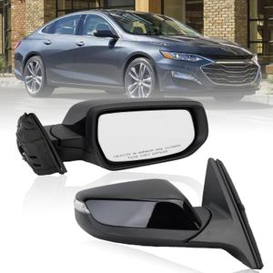 Passenger Side View Mirror Compatible with 2016 2017 2018 2019 2020 2021 2022 Malibu LT Hybrid,Mirrors With Heated Turn Signal,7-Pins OE-GM1321539 (7Pins-Gloss Black)