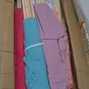 4 Pack Teepee Tent for Kids Slumber Party with Mattress,Fitted Sheet,Light String,Natural Cotton Washable Sleepover Tents for Girls Party Birthday Slumber Movie Night Supplies(Colorful)