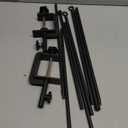 32-64 Inch Length Over The Table Rod Stand with Clamps, Adjustable Metal Balloon Flower Decorating Arch for Wedding, Birthday, Party Decoration, Black (Medium)