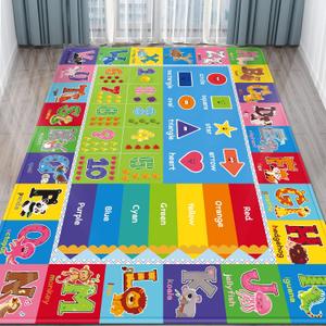 5X7 ABC Kids Rugs for Playroom - Play Mat with ABC Alphabet, Numbers & Colors Educational Rug for Kids Room, Classroom, Daycare, Preschool - Floor Playmat for Boys and Girls (78.7X59 Inch)