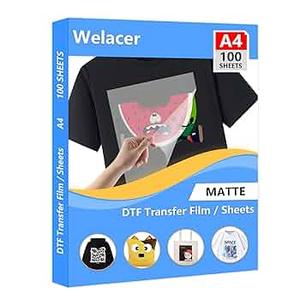 25 Sheets DTF Transfer Film Paper A3 Double Sided Thick Clear Pretreat Sheets, PET Heat Transfer Paper for Inkjet Printer DTG Printer Direct Print On T Shirts Textile