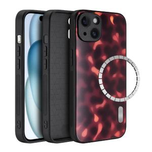 Aijohnny Tortoiseshell Phone Case for iPhone 15,[Full Camera Protection],[Compatible with Magsafe], TPU Protective Shockproof Phone Cover, Lightweight Slim Case for Women (for iPhone 15)