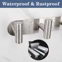 Coat Hook Rack, Wall Mounted Coat Rack with 6 Hooks, Heavy Duty Towel Hook Rack Wall Hooks for Hanging Coat Jacket, Stainless Steel Coat Hanger for Bathroom Entryway Mudroom(Brushed Nickel)