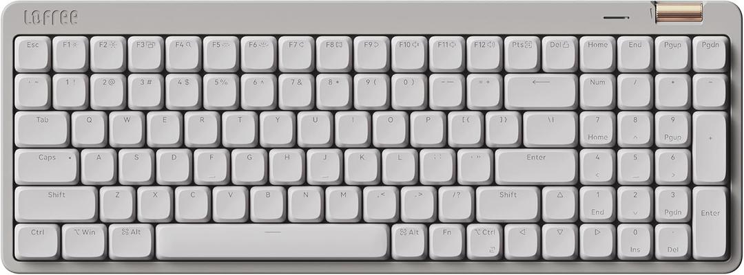 Flow Lite 100 Keys Low Profile Mechanical Keyboard, Swappable Rechargeable Wireless Keyboard with 2.4G Receiver, Bluetooth and Wired Connection for Windows, Mac/Spector Linear Switches (Marble)
