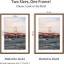 YESKAY 20x28 Picture Frame Brown Set of 3, Display Pictures 16x24 with Mat or 20 x 28 Without Mat, Poster Frames 20x28 for Wall Hanging Horizontal and Vertical