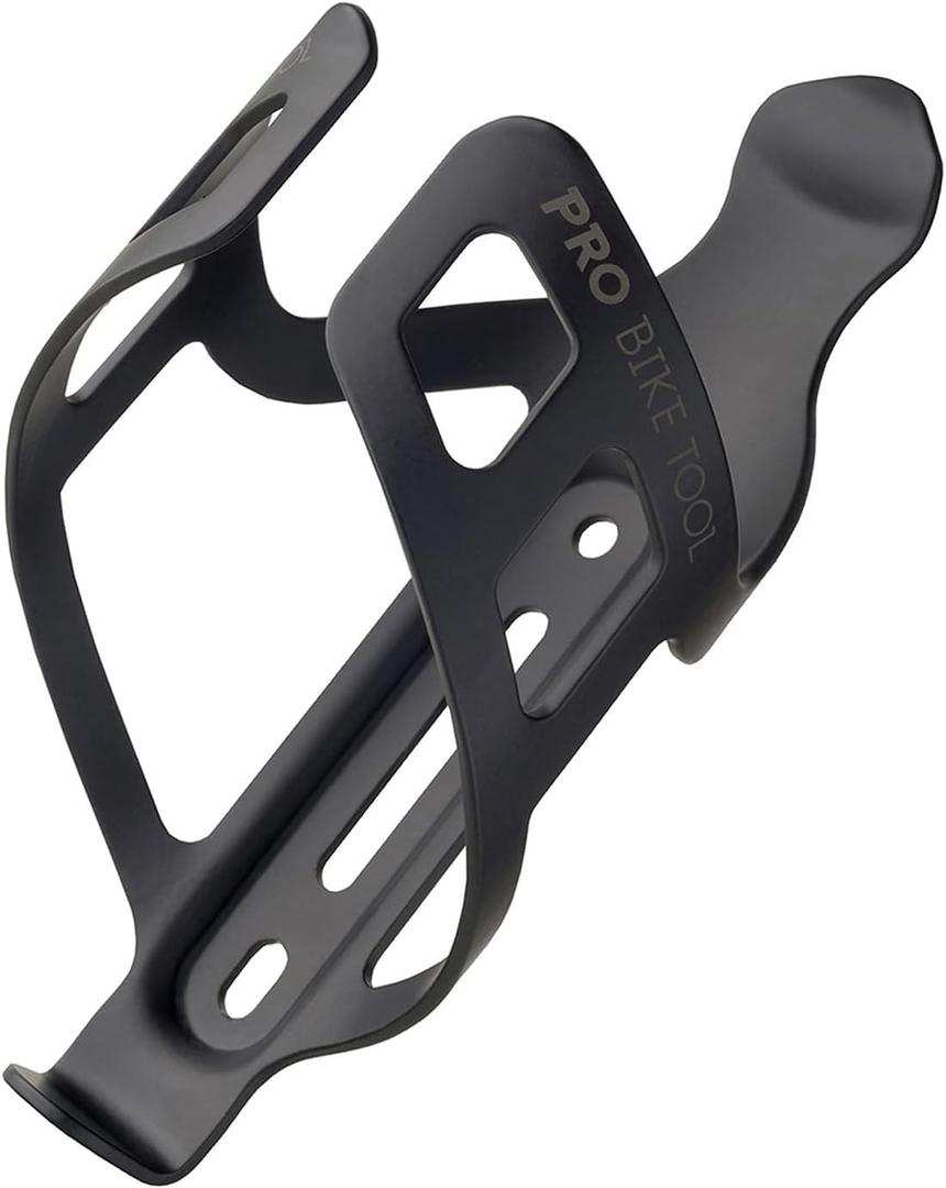 PRO BIKE TOOL Bike Water Bottle Holder - Lightweight and Strong Bicycle Cage with Secure Retention System , for Road Mountain Bikes (MTB) Universal (Black Matt)
