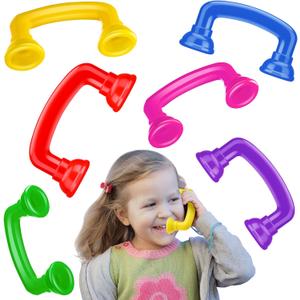 Honoson 6 Pcs Whisper Reading Phones Auditory Feedback Reading Phone Classroom Hear Myself Sound Phone Colored Speech Therapy Toy Tool for Children Accelerates Fluency and Pronunciation