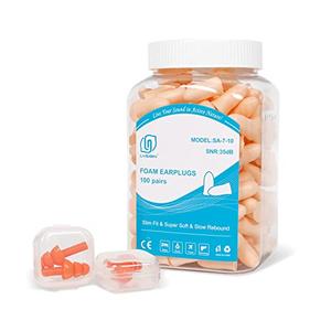 LYSIAN Foam Ear Plugs for Sleeping Small Ear Canals Women, Kids-35dB SNR Noise Cancelling Sleep Earplugs for Snoring, Work, Shooting, Studying, Light Beige Color-100 Pairs