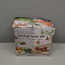 P&P CHEF Mixing Bowls with Visible Airtight Lids Set of 5, 10-Piece Stainless Steel Mixing Nesting Bowl, Metal Bowl with Lid for Kitchen Prepping & Storing, Size 4.6, 3, 1.5, 1, 0.7 QT, Khaki