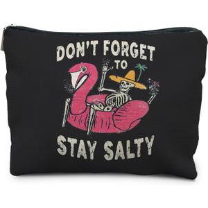 RYYCDOI Stay Salty Summer Beach Makeup Bags for Women, Beach Vacation Gifts