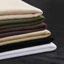 Artfish Women's Round Neck Long Sleeve Knit Ribbed Fitted Crop Top Casual Basic Shirts (Beige Tan Khaki)