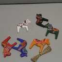 Dala Horse Swedish Christmas Decorations 6 PCS Double-Sided Wooden Dala Horse Ornament for Home Christmas Tree,Table,Wall, Party Gift