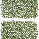 Verseo Artificial Ivy Privacy Fencing System, Faux Ivy Vine & Willow Branch Lattice, Adjustable Ivy Wall Privacy Screen, Expandable Horizontal or Vertical up to 96" (Set of 2, for 192" of Coverage)