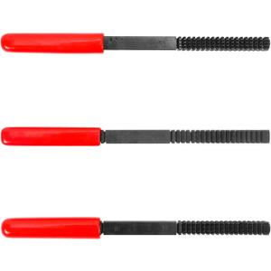 TOMMARS 3-Pc Thread File Set, SAE & Metric Thread Restorer Files, Thread Chaser Repair Tool for External Threads