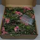 2 Pack Artificial Christmas Garland String Lights with 162 Snowy Red Berries 55 Green Leaves 20 LED Lights Battery Operated for Xmas Mantle Indoor Outdoor Holiday Christmas Decoration