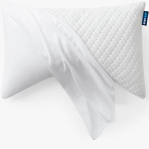 Sidney Sleep Mini Size Curved Pillow Covers - Full Length Zipper Closure - Premium Soft Brushed Microfiber (Travel Mini, White)