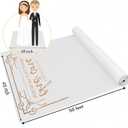 Thickened Aisle Runner for Wedding CeremonyFeet White Aisle Runner Walkway for Indoor Outdoor Wedding Church Decorations Halloween Parties can Also use a Carpet50g(Gold, 4x50Feet)