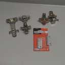 2 Pack 1 Pair Precision-Engineered Frameless Full Overlay Soft Close Cabinet Hinges, European Hinges for Cabinets, Hidden Cabinet Hinges Adjustable 35mm Cup Clip-On Plate Nickel Plated Finish