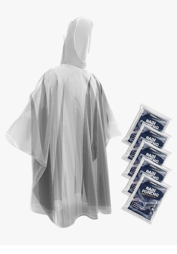 Hagon PRO Disposable Rain Ponchos for Adults (5 Pack)