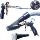 Car Interior Detailing Air Blow & vacuum, Cleaning Quickly Blasts Dirt and Dust from Surface Works with Air Compressor(Upgrade Aluminum Rotate Tube) 2IN1