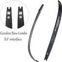 TBOW 62” ILF Recurve Bow with Gordon Limbs 30-60Lbs for Adult Archery Competition Athletic Right Hand, 50Lbs