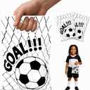 4 x smrtcol Soccer Party Favor Bags with Handles50 Pack White Football Theme Gift Bag for Kids, Sports Birthday Goodie Bags for Candy, Toys & Party Supplies